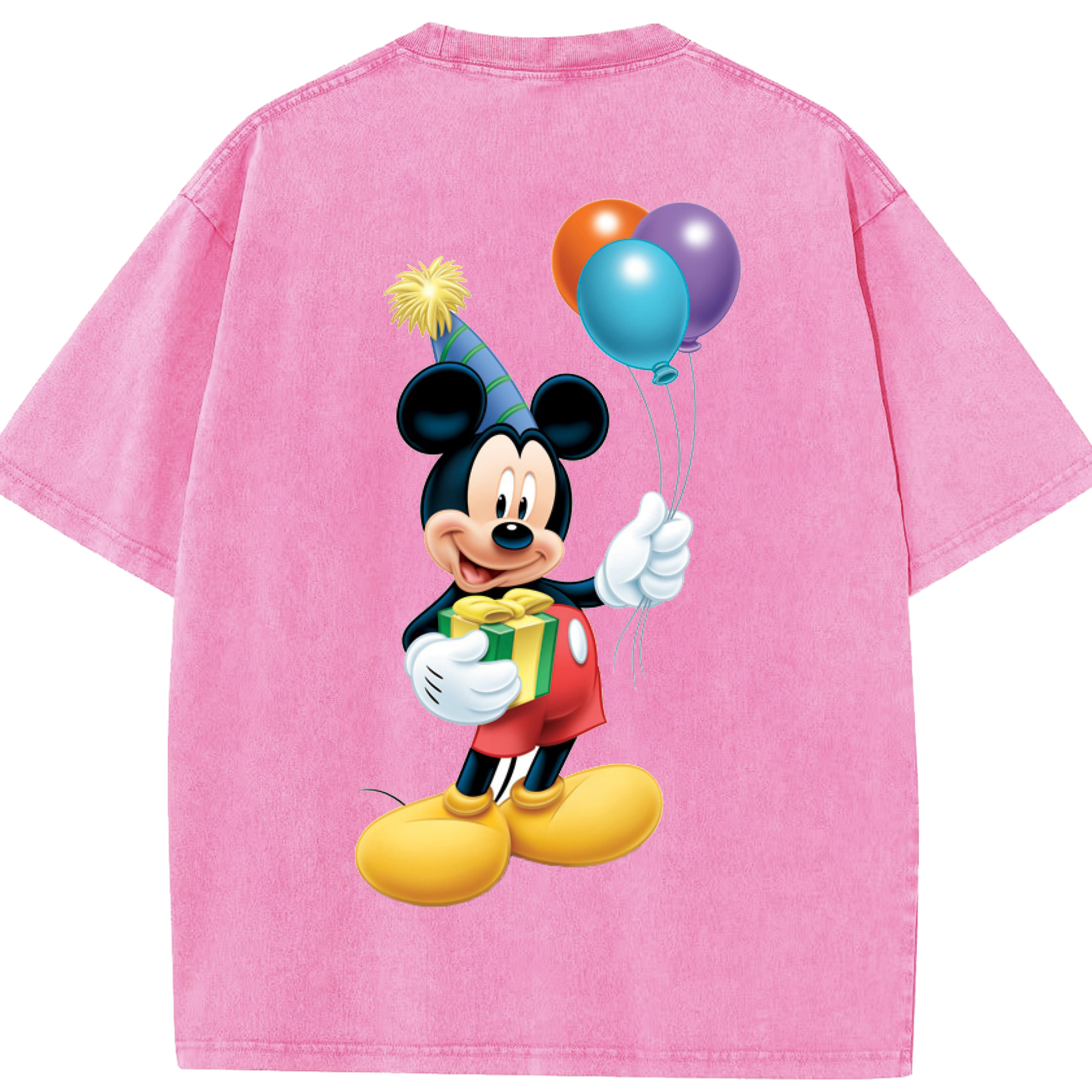 （画像用） ミッキーマウス Mickey Mouse 綿100% ヴィンテージ風 半袖Tシャツ（背面プリント）